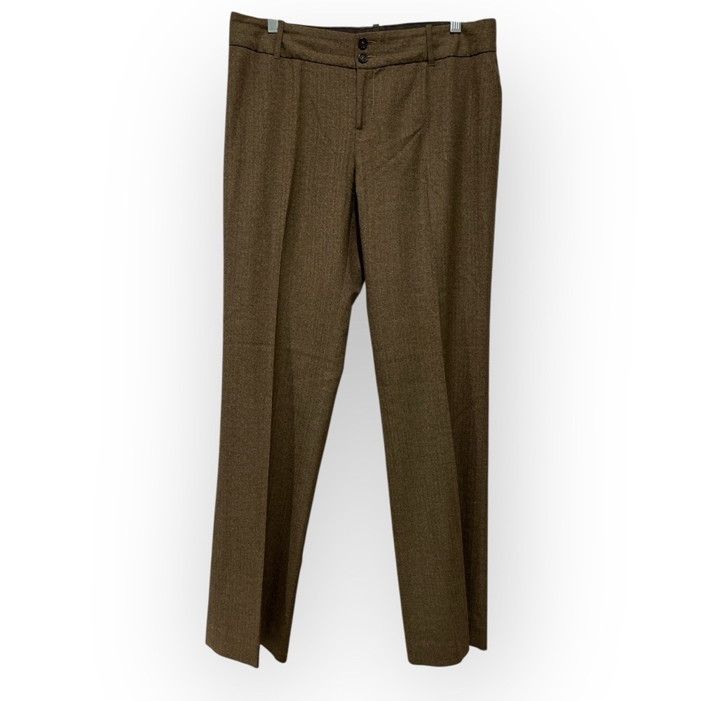 Banana Republic Wool Blend Martin Fit Stretch Pants Trousers Slacks 8 Moss Green